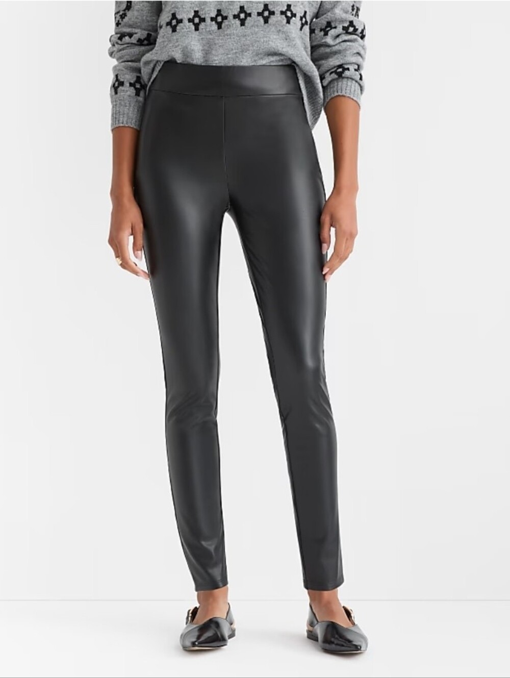 Loft Faux Leather Black Leggings - Women Size XSP
